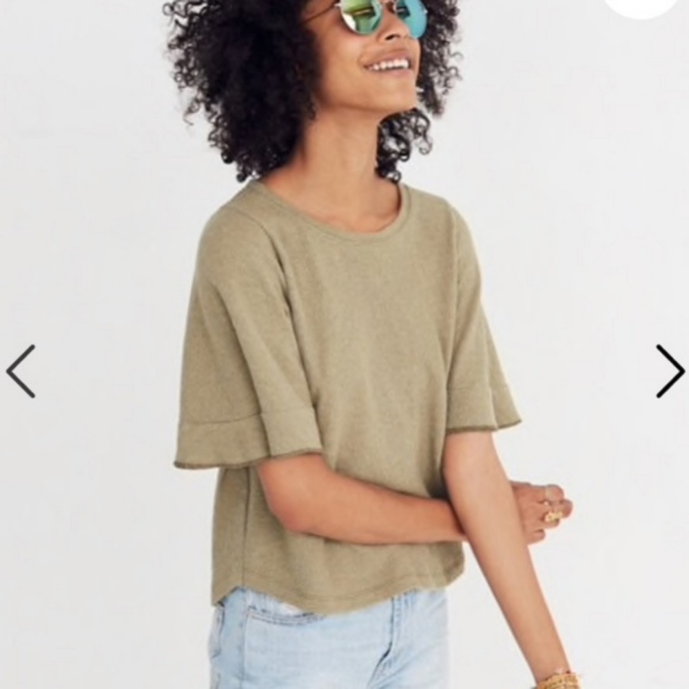 Madewell Texture & thread flutter-sleeve Top
